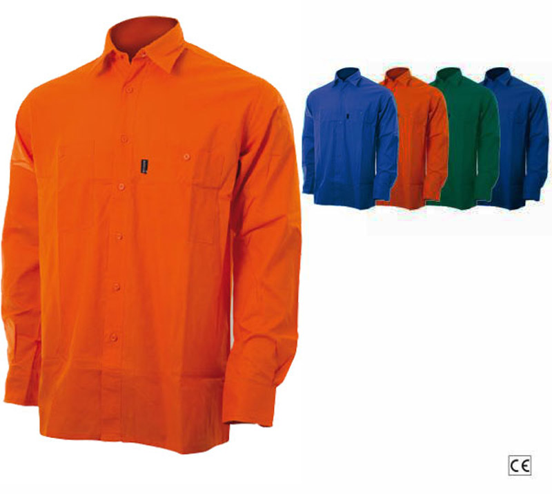Camicia Tela Blu, Verde, Royal, Arancio Blue-Tech 520