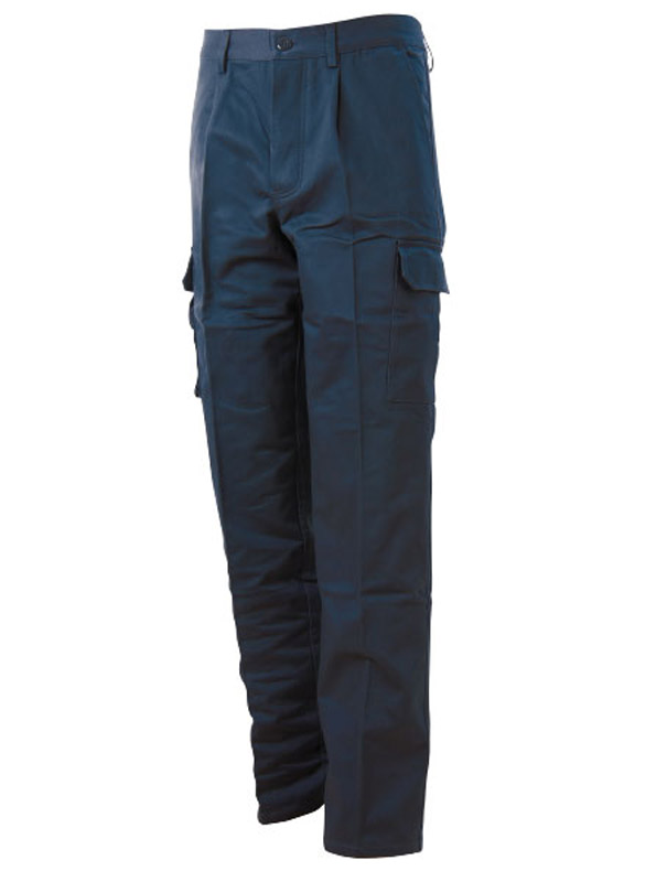 Pantalone Cotone Felpato Multitasche Blue-Tech 570
