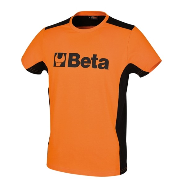 Tshirt logo Beta Arancio-Nero 9572
