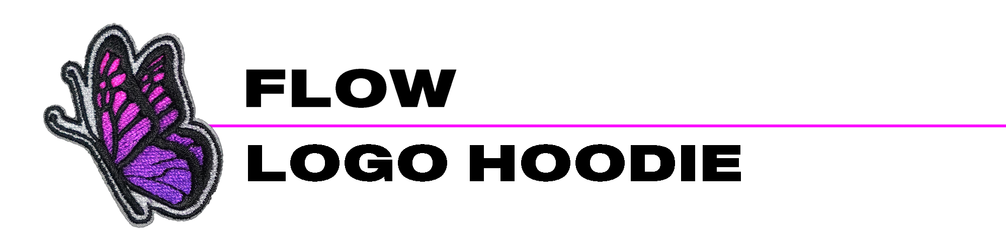 Flow Felpa White Logo Hoodie
