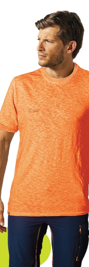 Tshirt u-power fluo ey195 orange-fluo indossata
