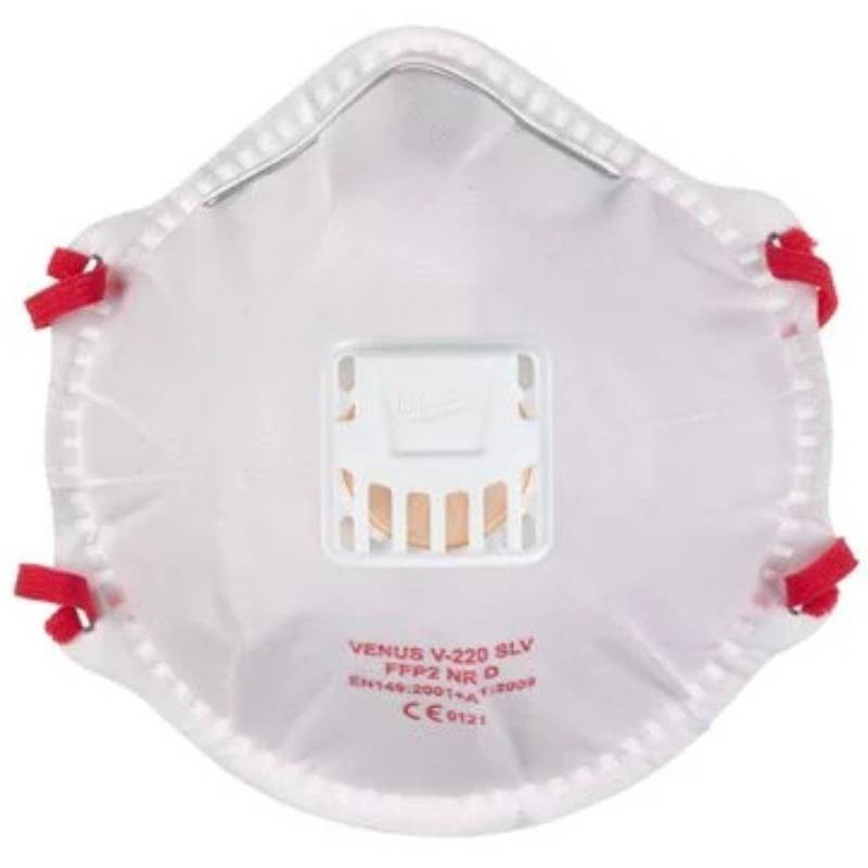 10 Pezzi - Mascherina da Lavoro FFP2 con Valvola Milwaukee Respirator 4932478548