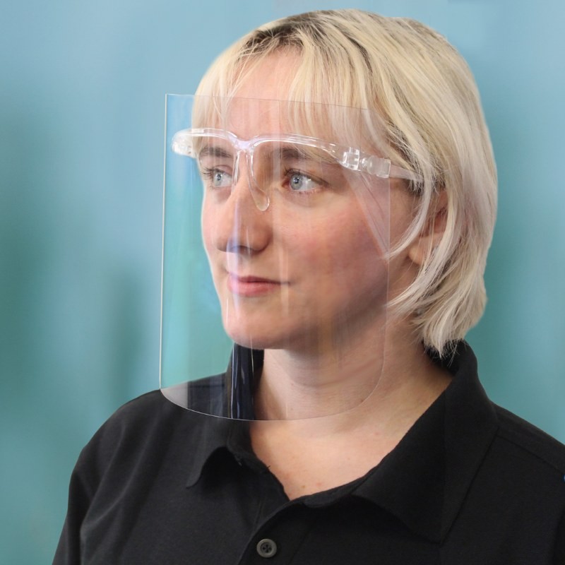 100 pezzi - Visiera APET da 250 micron per occhiali Portwest CV12