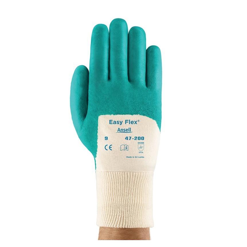 12 Paia - Guanti Da Lavoro ANSELL Easyflex 47-200