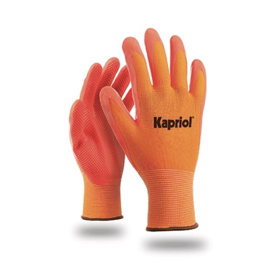 12 Paia - Guanti Da Lavoro Antiscivolo Kapriol In Latex POWER GRIP 128011