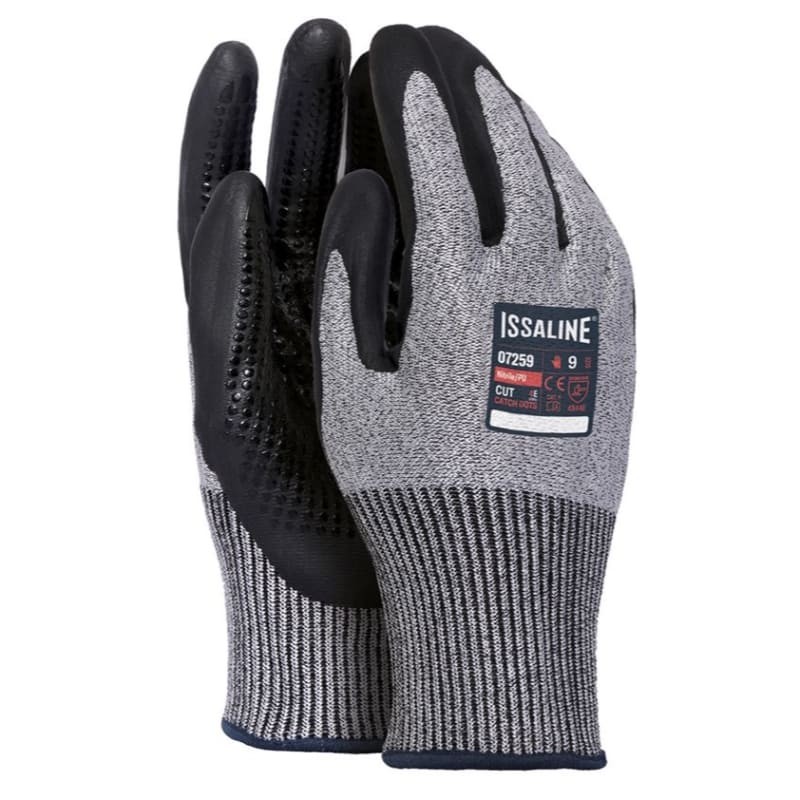 12 Paia - Guanti da lavoro Antitaglio Cut Catch Dots - Issa Line 07259