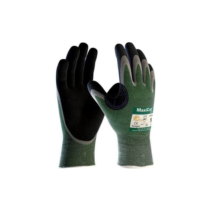 12 Paia -Guanti Da Lavoro ATG Maxicut Oil In Nitrile 34-304