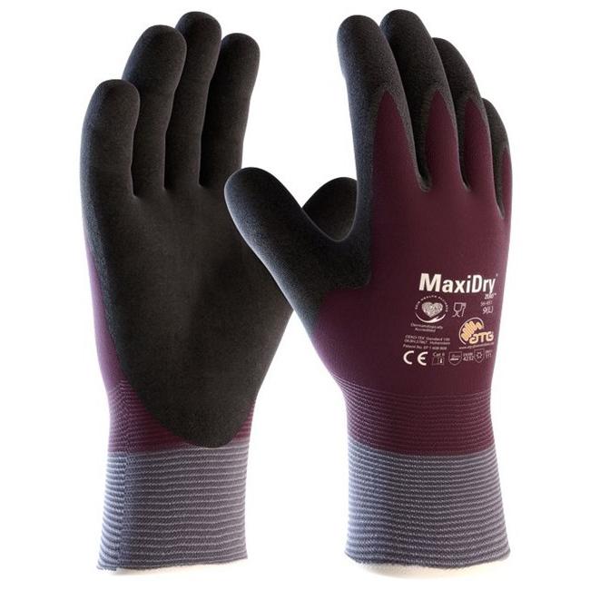 12 Paia -Guanti Da Lavoro ATG Maxidry Zero In Nitrile 56-451