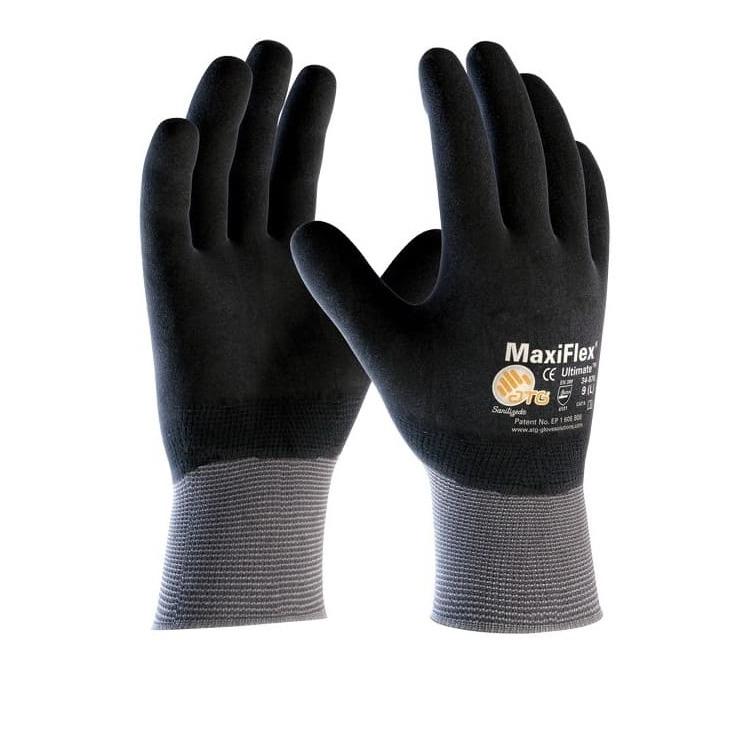 12 Paia - Guanti da Lavoro ATG Maxiflex Ultimate in Nitrile 34-876