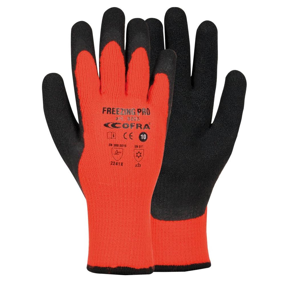 12 Paia - Guanti Da Lavoro Cofra Frezing Pro in Lattice G023-D100