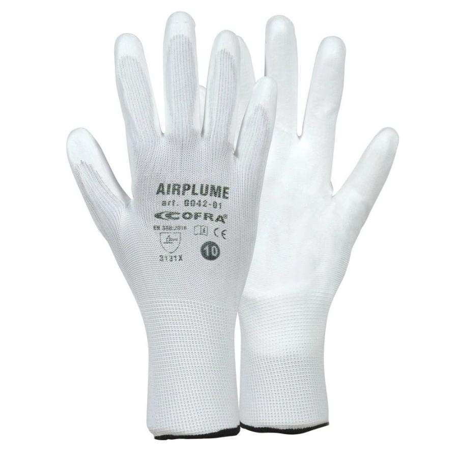 12 Paia - Guanti da Lavoro Cofra in Nitrile Airplume G042-D101