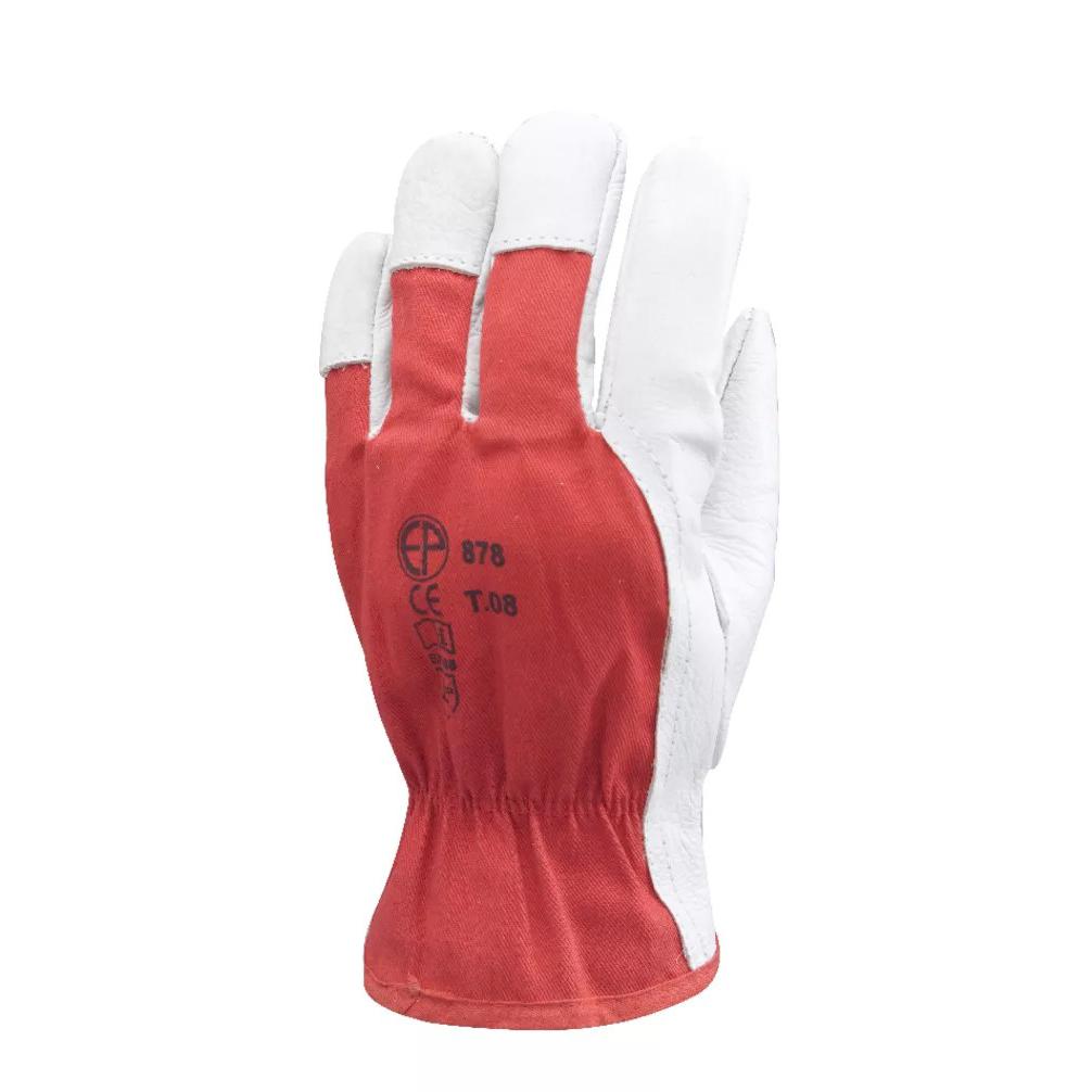 12 Paia - Guanti Da Lavoro Coverguard In Pelle Eurostrong MO880 Rischi Meccanici