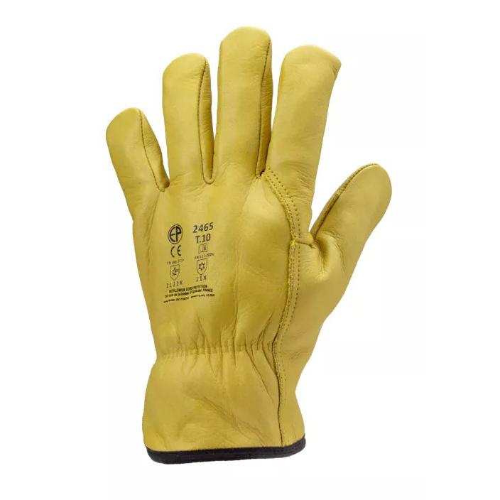 12 Paia - Guanti Da Lavoro Coverguard In Pelle Eurowinter MO2465 Antifreddo