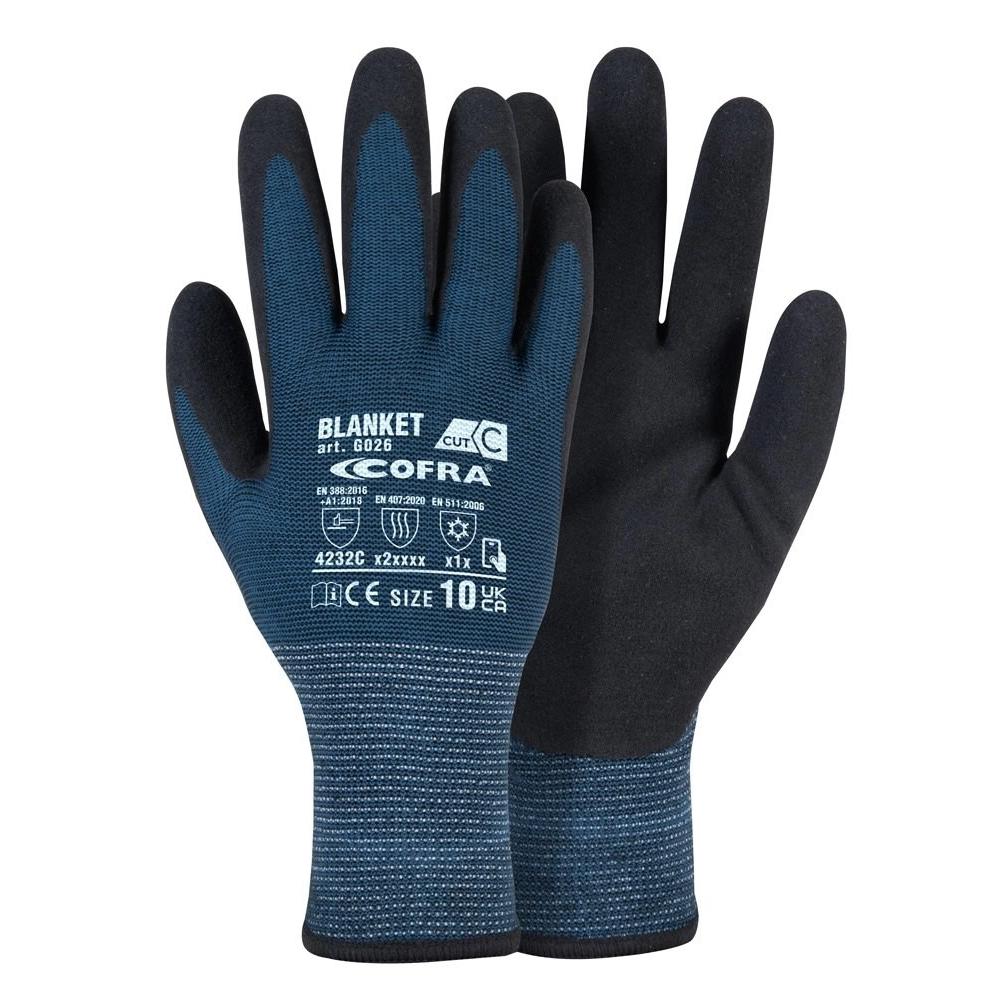 12 Paia - Guanti da Lavoro in Lattice Cofra BLANKET G026-DD00