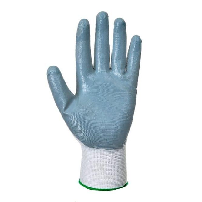 12 Paia - Guanti da lavoro in Nitrile con supporto in Nylon e filo continuo - A310