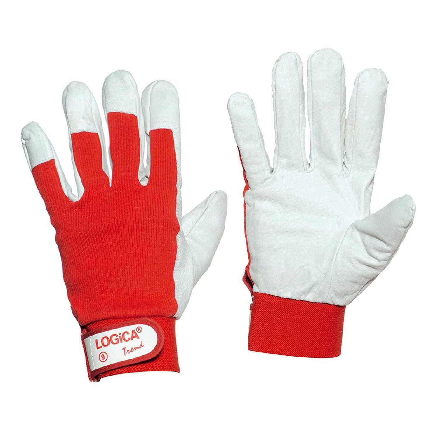 12 Paia - Guanti da Lavoro in Pelle Logica 109TREND