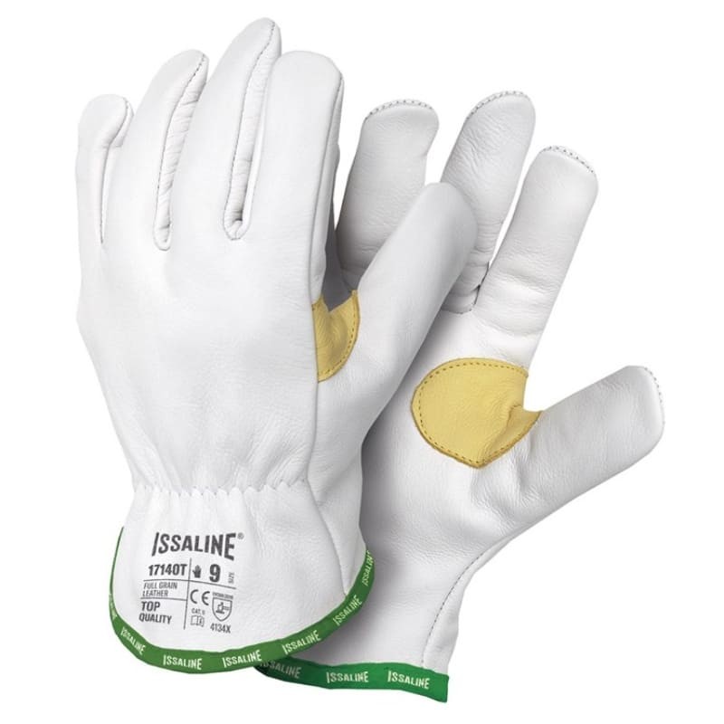 12 Paia - Guanti da lavoro in Pelle Top - Issa Line 17140T