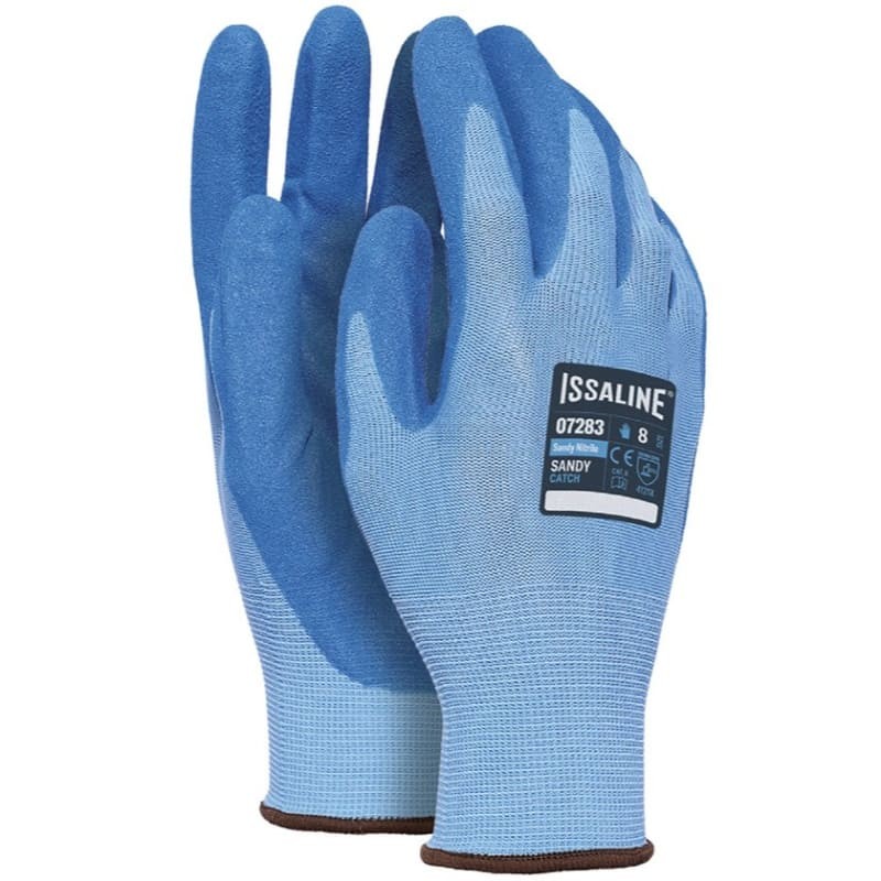 12 Paia - Guanti da lavoro Sandy Catch in Nitrile Foam - Issa Line 07283