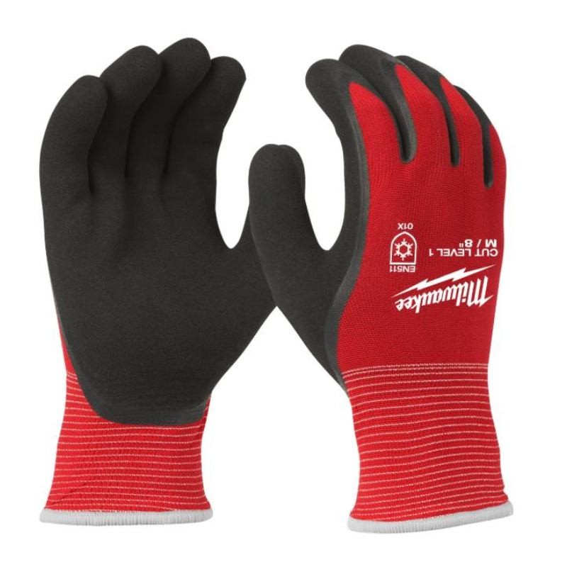 12 Paia - Guanti da Lavoro Spalmati in Lattice CAT. Taglio A Milwaukee 4932471606