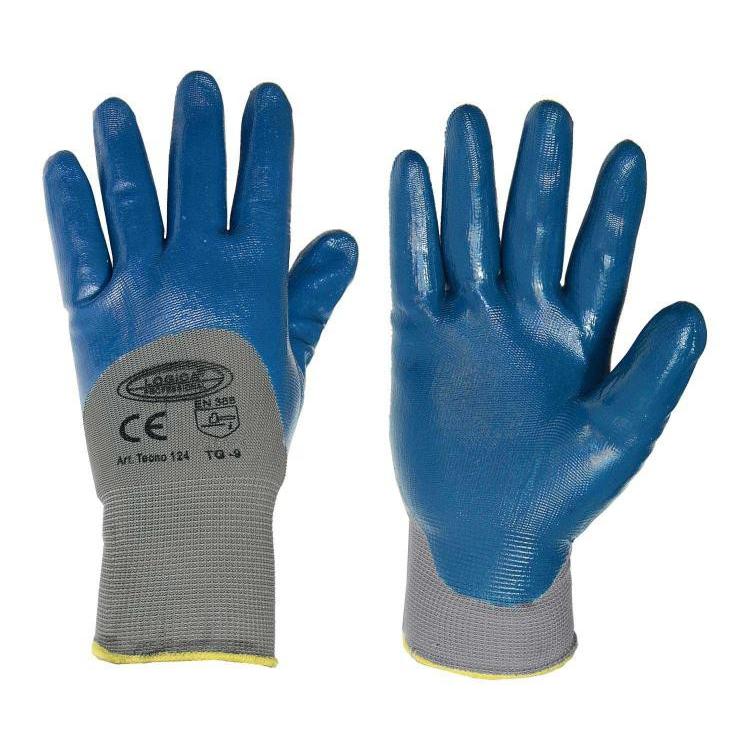 12 Paia - Guanti da lavoro Spalmati in Nitrile Logica TECNO124
