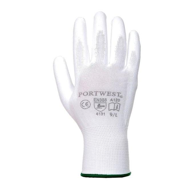 12 Paia - Guanti da lavoro spalmati in poliuretano con supporto in Nylon