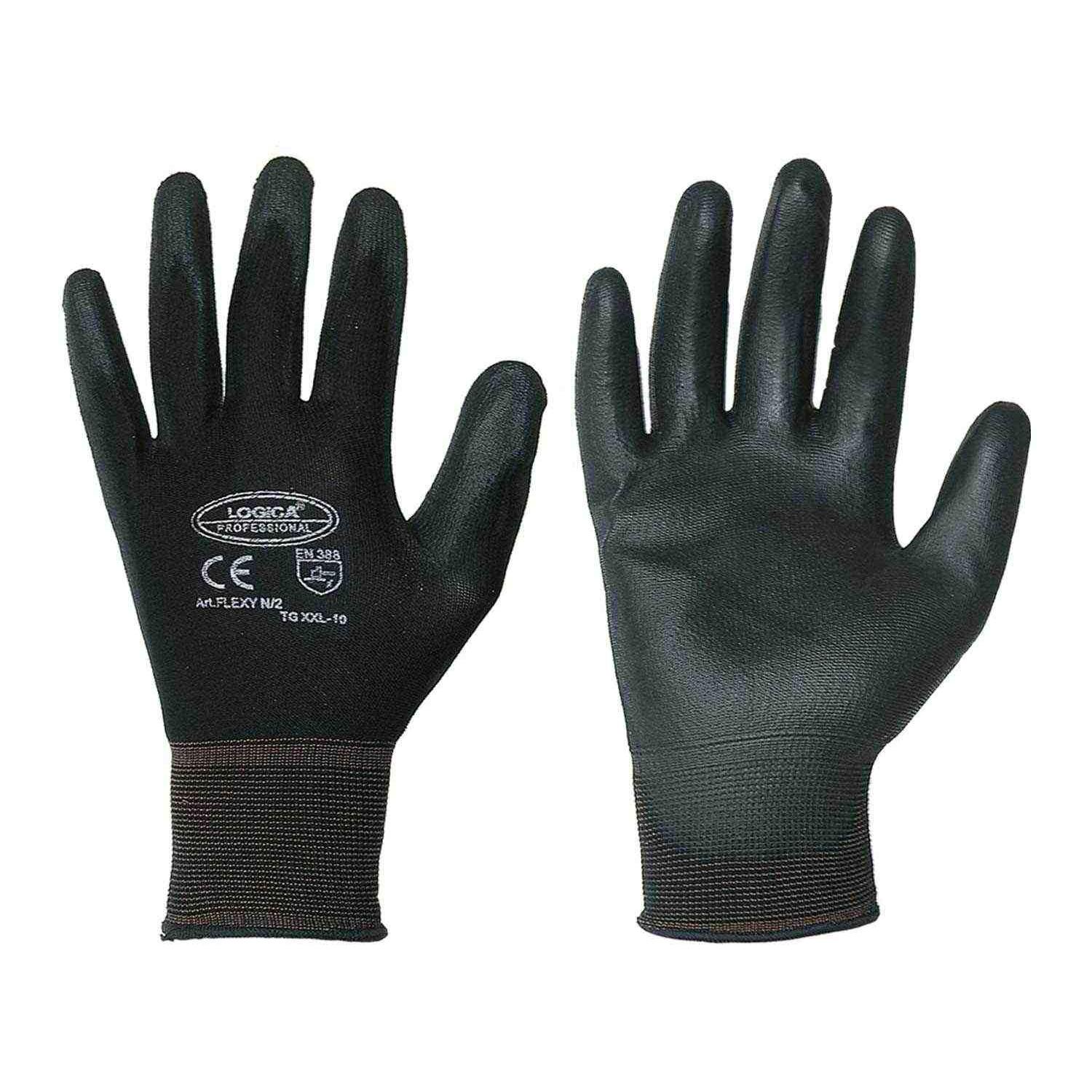 12 Paia - Guanti da lavoro Spalmati in Poliuretano Logica FLEXY/N2