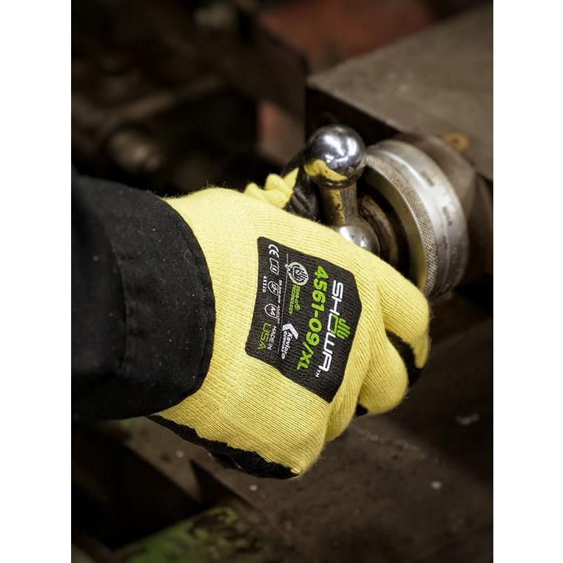 12 Paia - Guanti Showa 4561 in KEVLAR Antitaglio Anticalore spalmati in Nitrile sh4561