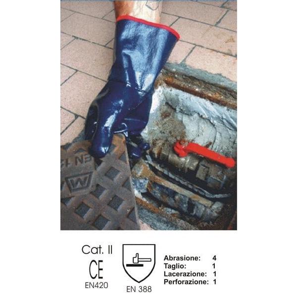 12 paia - Guanti Showa 7199NC in Nitrile e cotone Jersey rinforzato