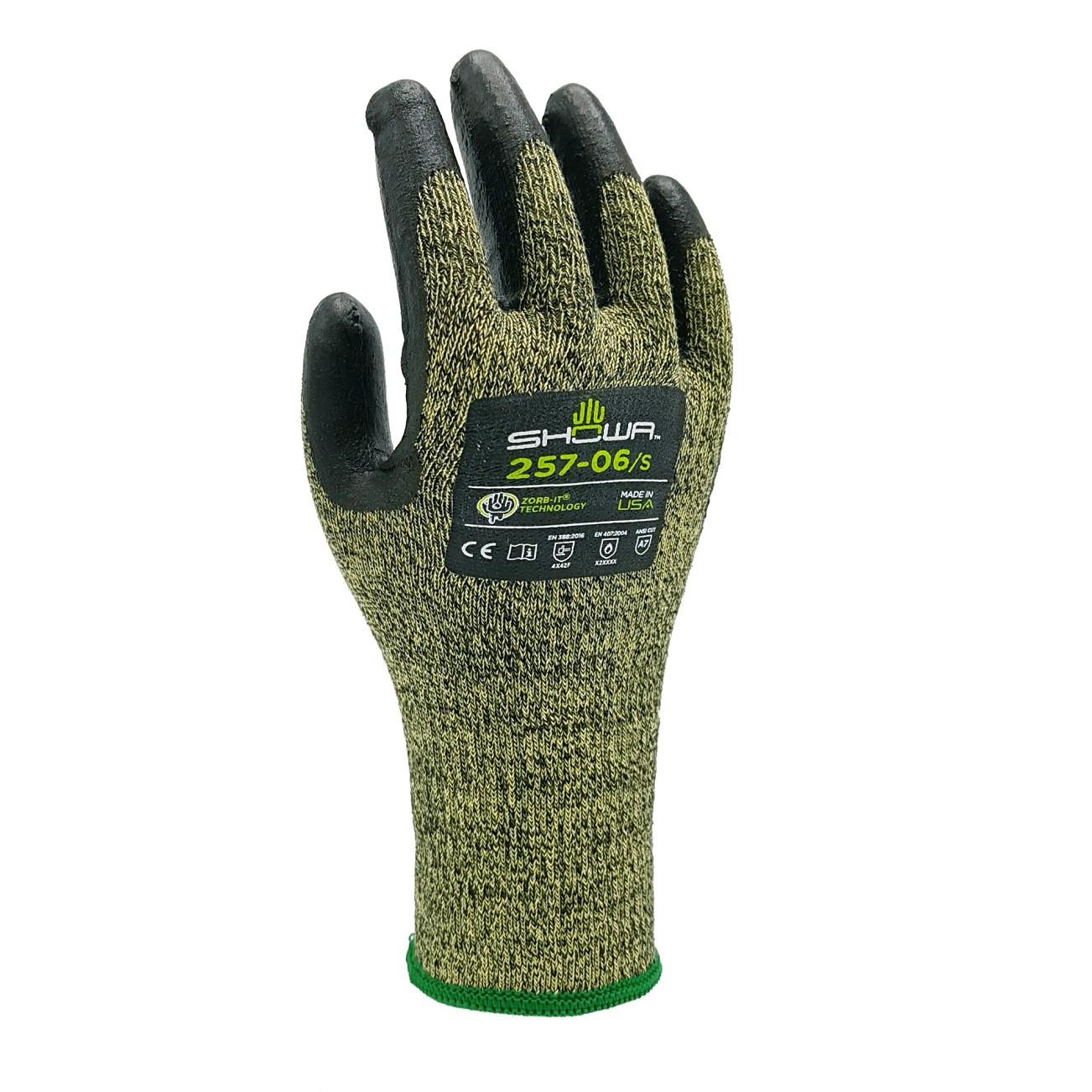 12 Paia - Guanti Showa rivestito in Nitrile Antitaglio 257