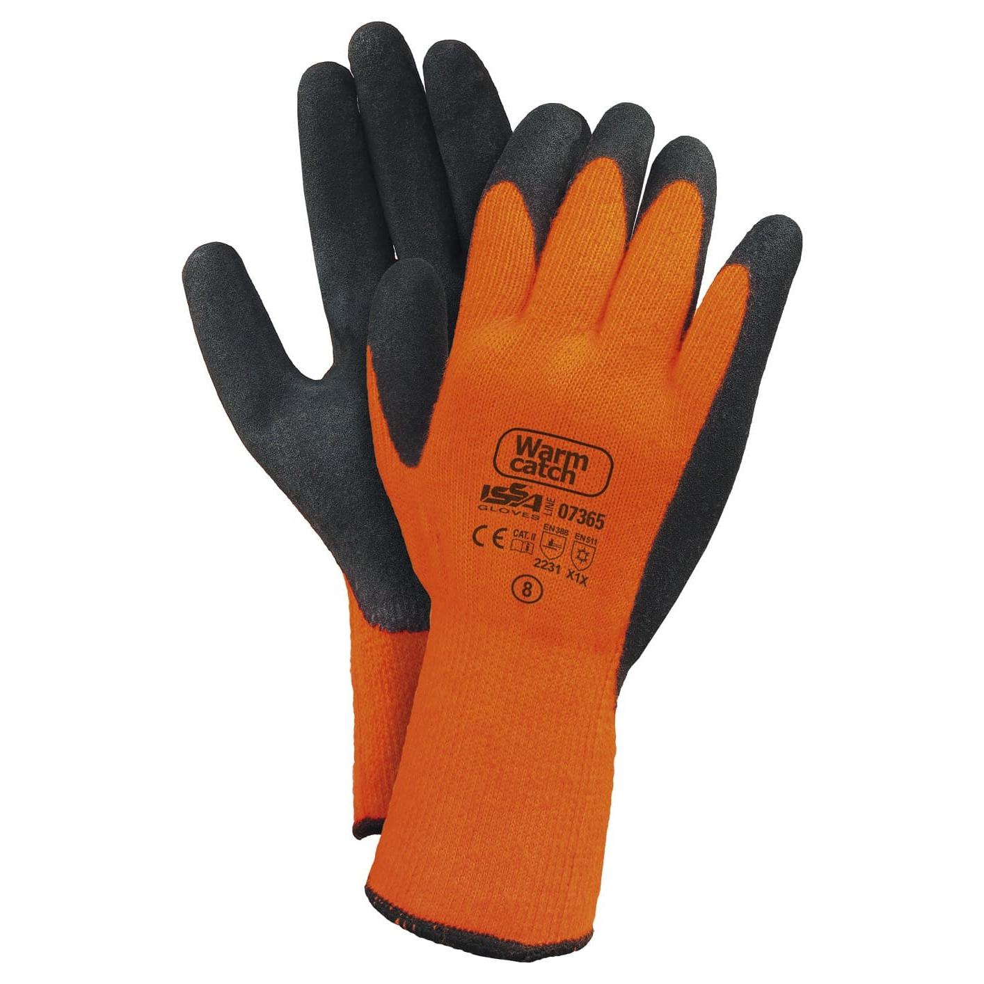 12 Paia - Guanti TERMICI Invernali spalmati in Nitrile - Warm Catch Latex Foam ISSA 07365