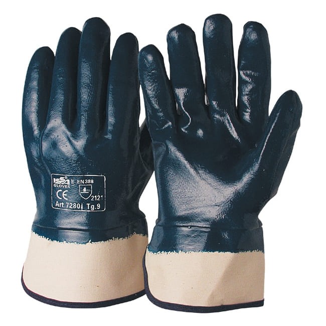 12 Paia - Guanto NBR standard con manichetta 7 cm. Dorso RICOPERTO 07280