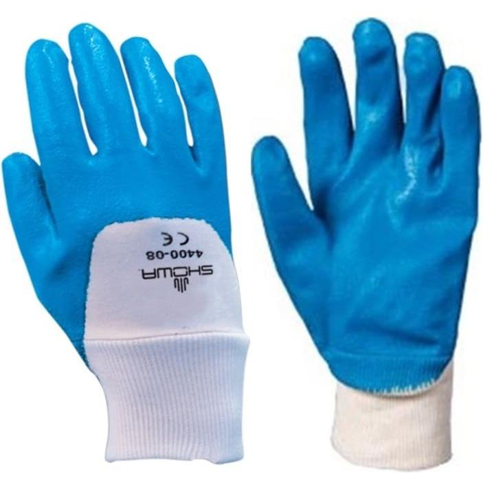 12 paia - Guanto Showa 4400 Antiolio / Antiabrasione spalmato in Nitrile