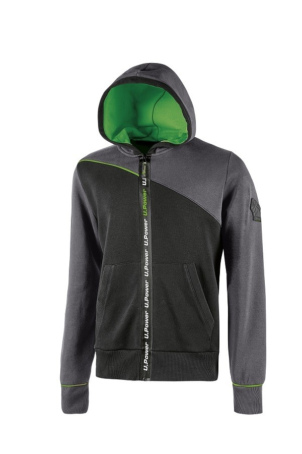 Felpa Con Cappuccio U-Power Jupiter EY212 Zip Completa