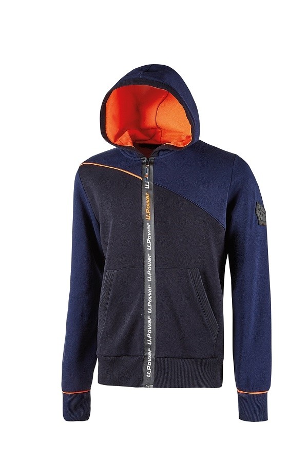 Felpa Con Cappuccio U-Power Jupiter EY212 Zip Completa