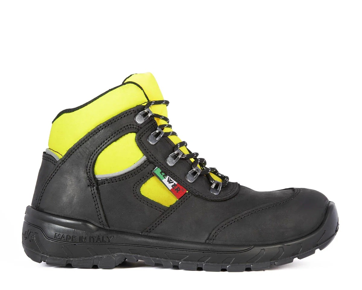 Scarpe da lavoro S3 Lewer PC1, pelle fiore idrorepellente