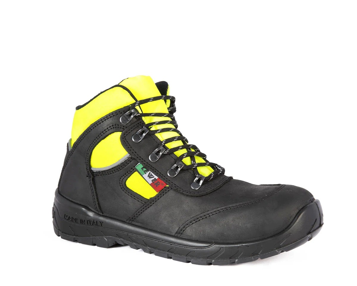 Scarpe da lavoro S3 Lewer PC1, pelle fiore idrorepellente