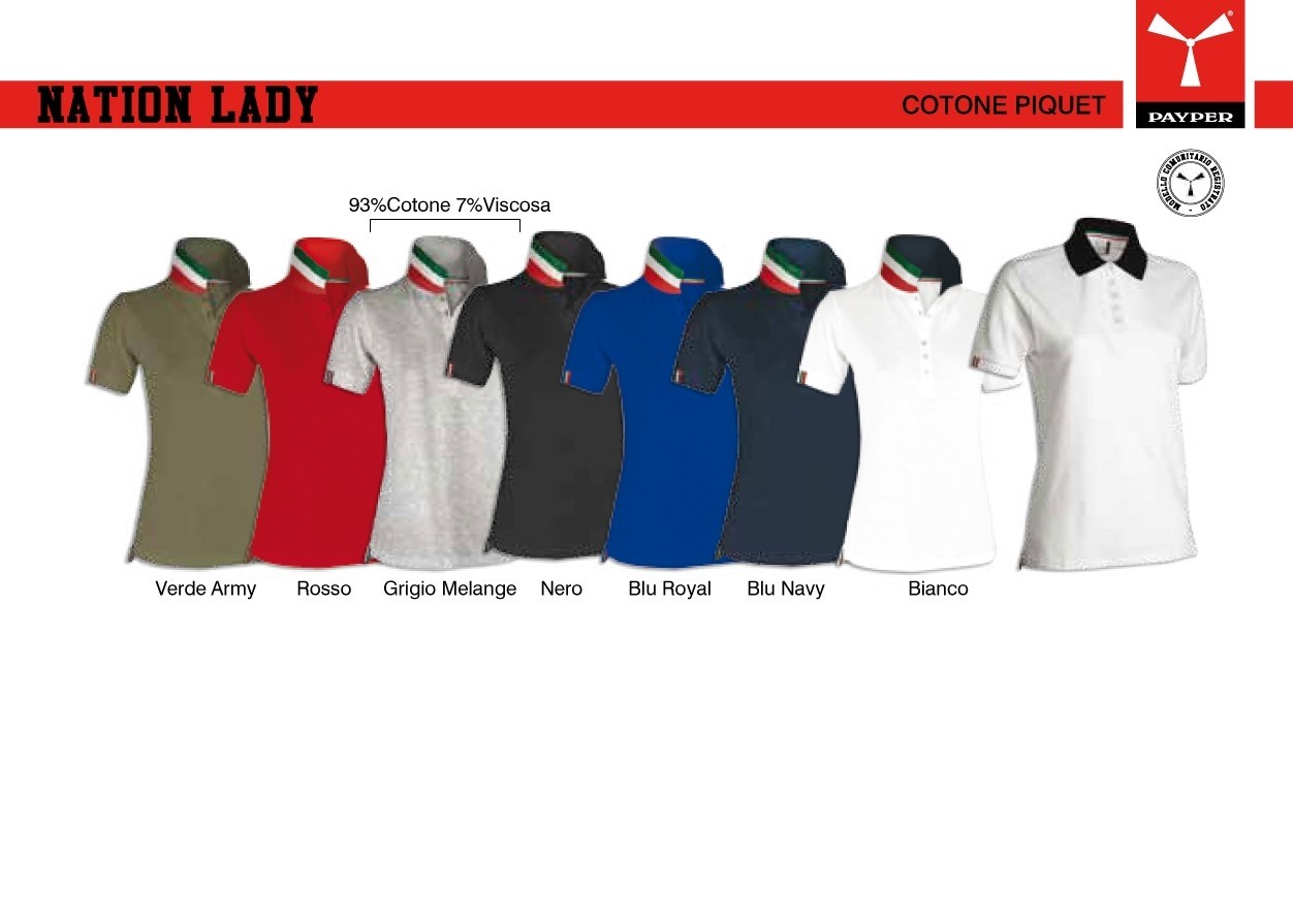 Polo Payper Nation Lady Sfiancata 000082