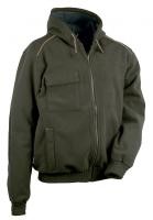 Felpa Cofra Potsdam in pile cappuccio e zip completa V130-0