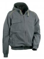 Felpa Cofra Potsdam in pile cappuccio e zip completa V130-0