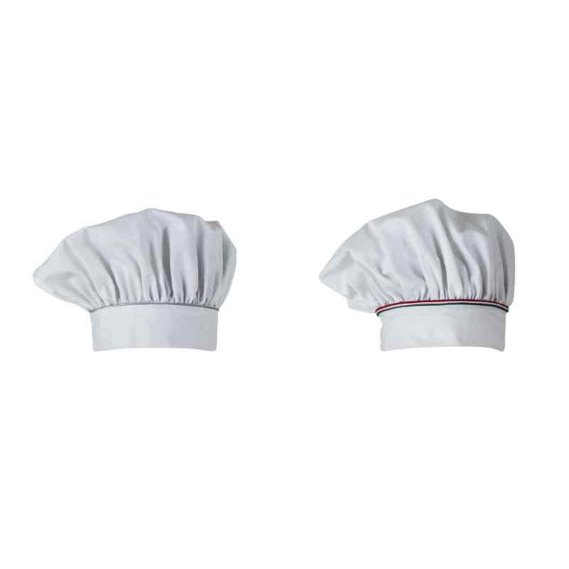 2 Pezzi - Cappello da Lavoro Cuoco 100% Cotone Giblor's Toque Klimt Q5I00203