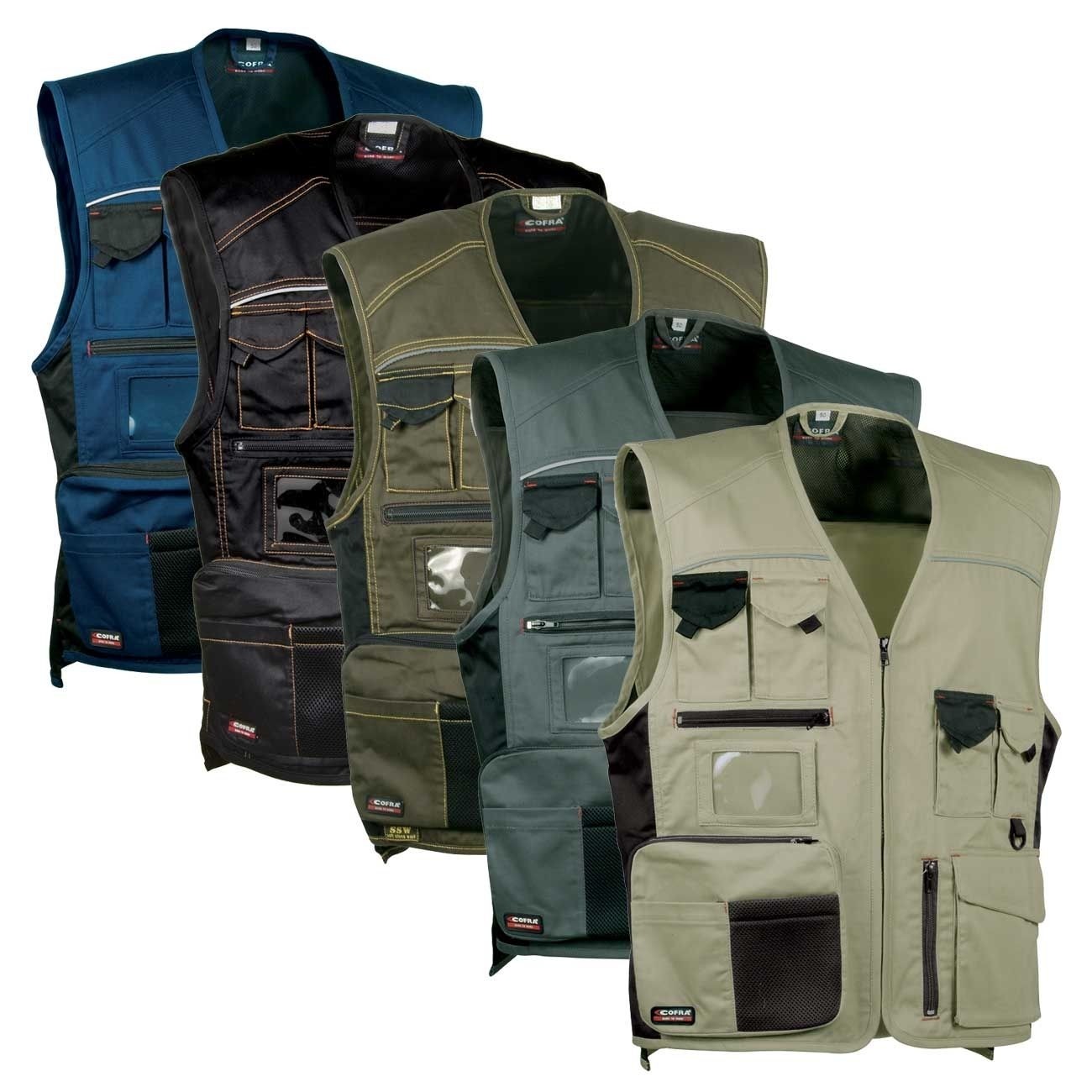 Gilet Cofra Expert Multitasche Con Porta Badge V016-0