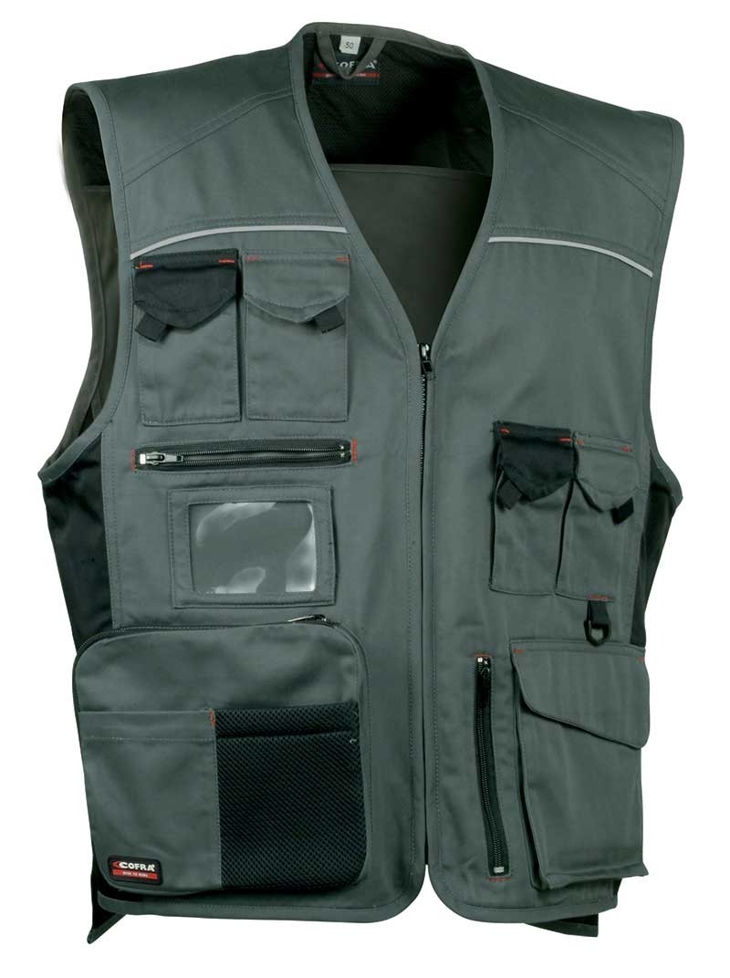 Gilet Cofra Expert Multitasche Con Porta Badge V016-0