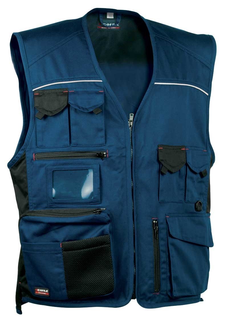 Gilet Cofra Expert Multitasche Con Porta Badge V016-0