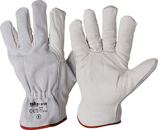 36 Paia - Guanti da lavoro in Pelle Fiore dorso Crosta Bovina - EN 388
