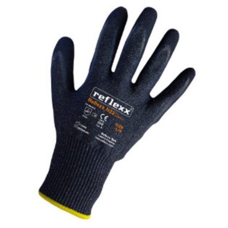 Guanti da lavoro Supportati in Nitrile MicroSandy Reflexx N22 MS cut protection
