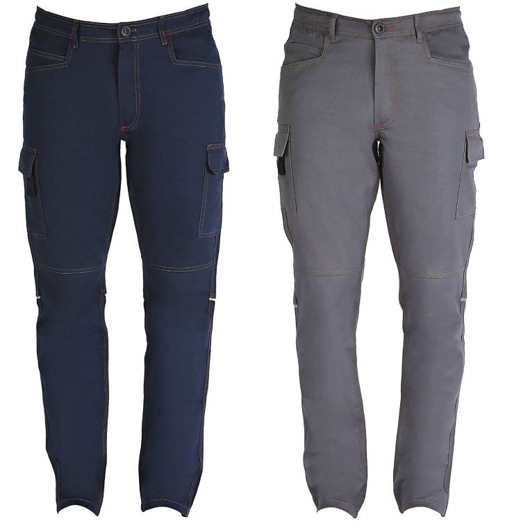 Pantalone da Lavoro Multitasche 100% Cotone Professional Slim Fit