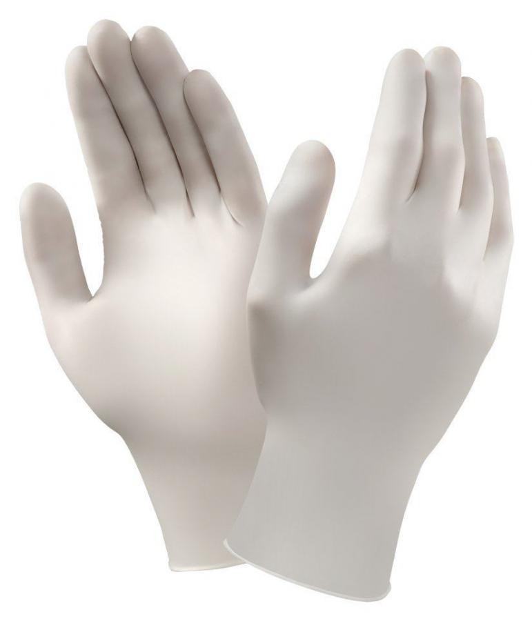 Guanti in lattice Bianco senza talco polvere EKO PLus di Qualit� Ultra TOP - 100 Pezzi