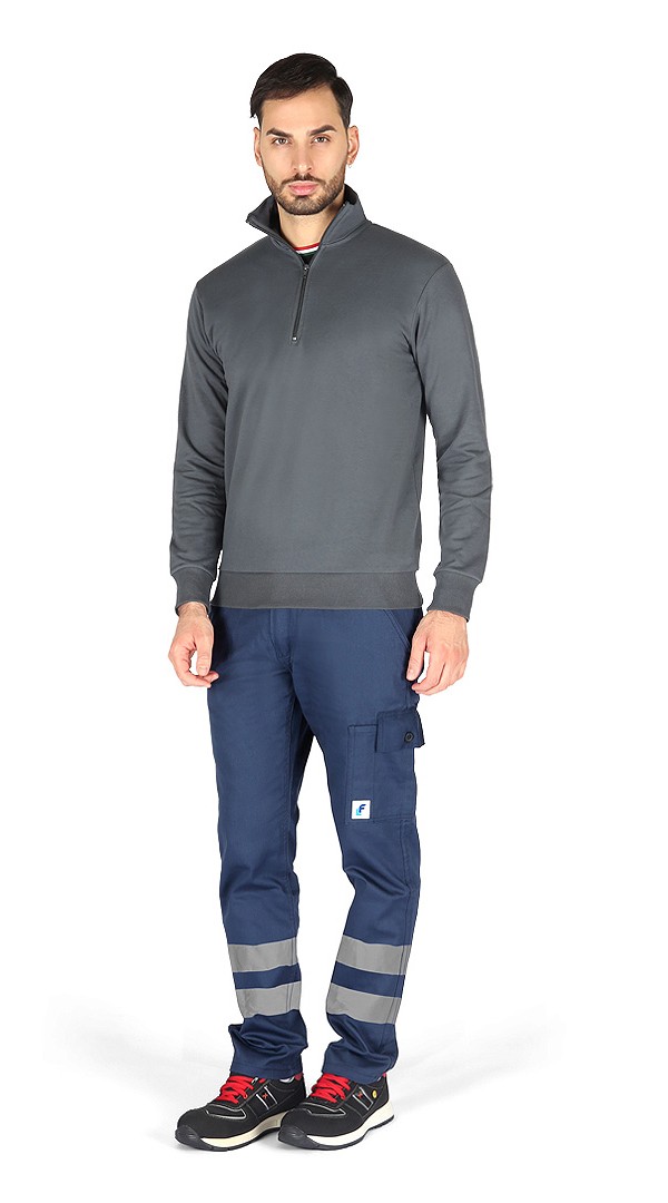 Pantalone da Lavoro Alta Visibilit� 100% Cotone Multitasche Fustagno 179BNR