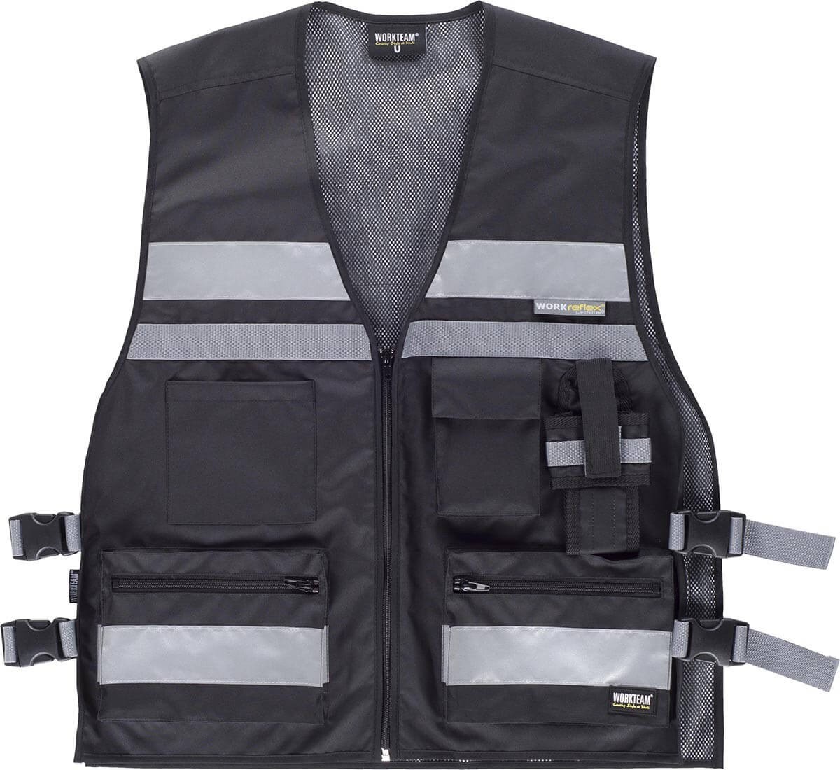 GILET Da lavoro Combi ALTA VISIBILITA' WorkTeam - Nero con bande