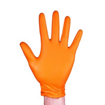 Guanti Monouso in Nitrile senza polvere Arancione - GREASE MONKEY